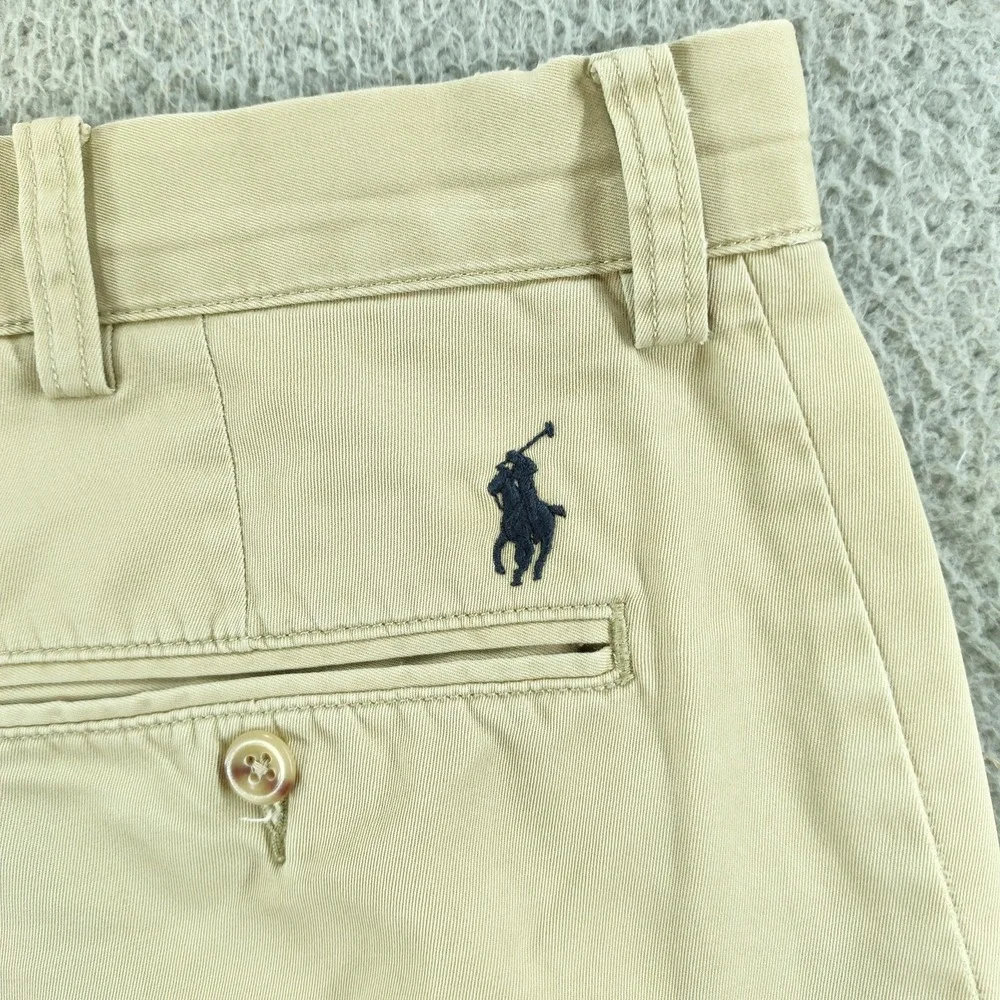 Polo Ralph Lauren Shorts Mens 34 Beige 9 Inch Classic Chino Cotton Casual